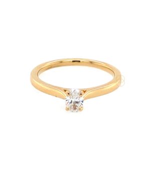 18K Ovale Diamant Ring 0.30ct
