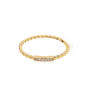 14K Briljant Getorste Ring 