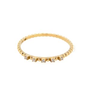 14K Briljant Bolletjes Ring 
