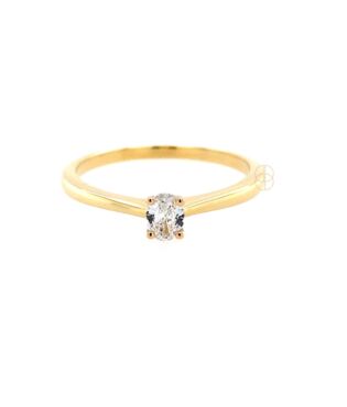 14K Ovale Diamant Ring 0.20ct 14K Ovale Diamant Ring 0.20ct