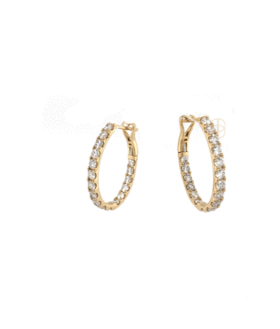 14K Ovale Briljant Ooringen