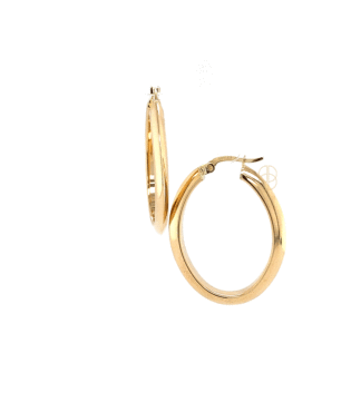 14K Ovale Oorringen