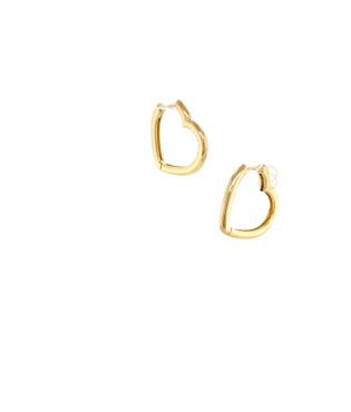 14K Hartvormige Oorringen 