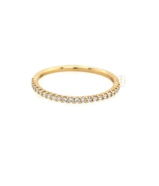18K Alliance Ring Halfrond met 0.15ct 18K Alliance Ring Halfrond met 0.15ct