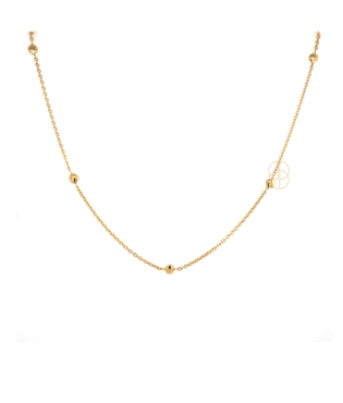 14K Collier met Bolletjes