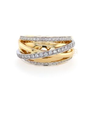 14K Briljant Cross-Over Ring 14K Briljant Cross-Over Ring