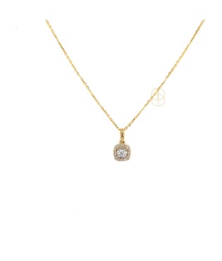 14K Halo Collier