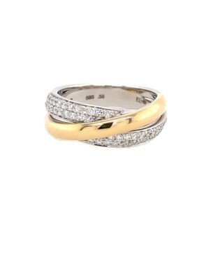 14K Briljant Cross-Over Ring 14K Briljant Cross-Over Ring