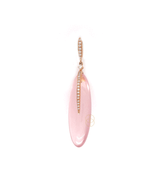 18K Rozenkwarts hanger 18K Rozenkwarts hanger