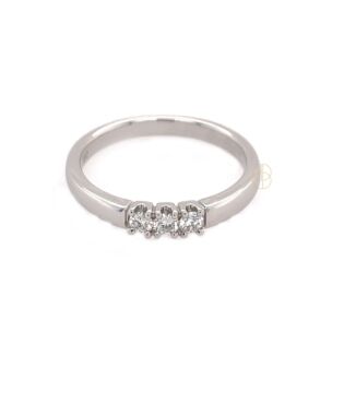 18K Alliance Ring 3x0.05ct