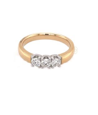18K Alliance Ring 3x0.15ct