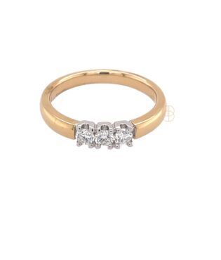 18K Alliance Ring 3x0.10ct