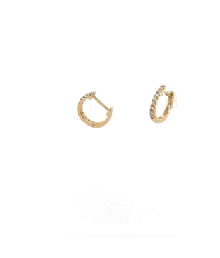 14K Briljant Oorringen ⌀12,5