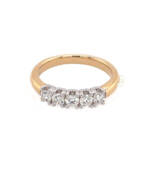 18K Alliance Ring 5x0.10ct