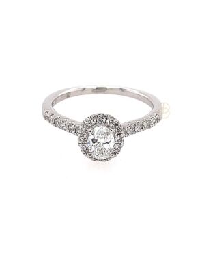 18K Halo Ring 