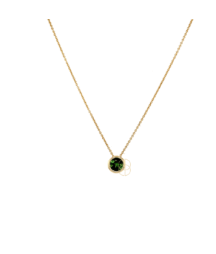 14K Collier met Groene Toermalijn Hanger 14K Collier met Groene Toermalijn Hanger