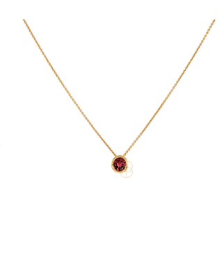 14K Collier met Roze Toermalijn Hanger 14K Collier met Roze Toermalijn Hanger