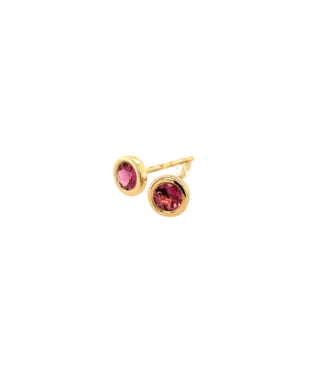 14K Oorknoppen met Roze Toermalijn 14K Oorknoppen met Roze Toermalijn