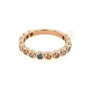 Confetti Ring met Briljant en gele Korund Confetti Ring met Briljant en gele Korund