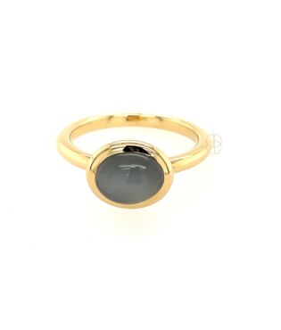18K Ring met Grijze Maansteen