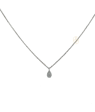 14K Pavé Druppel Collier 14K Pavé Druppel Collier