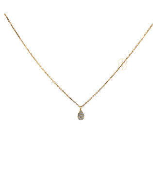 14K Pavé Druppel Collier 14K Pavé Druppel Collier