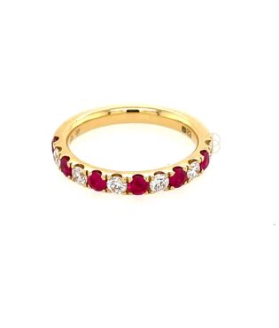 18K Alliance Ring Robijn Briljant 