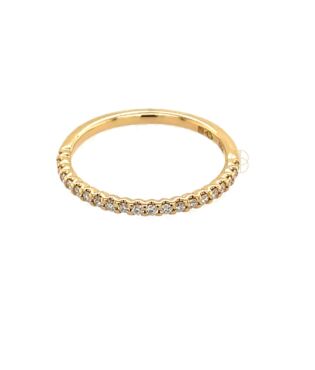 18K Alliance Ring Halfrond met 0.21ct
