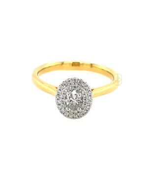 18K Halo Ring