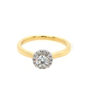 18K Halo Ring 