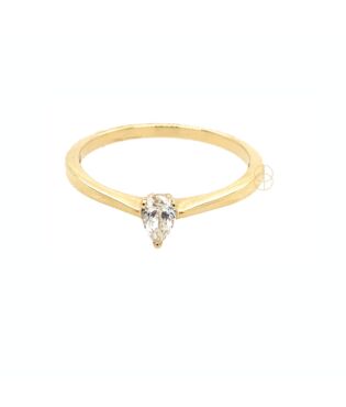 14K Peer Solitair Ring