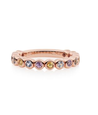 Confetti Ring Roségoud met mix van Saffier Confetti Ring Roségoud met mix van Saffier
