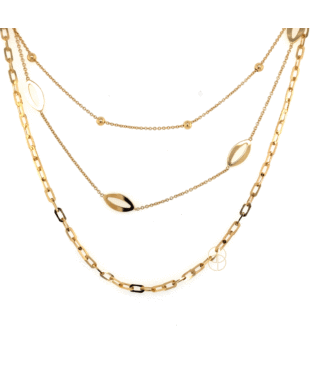 14K drie strengen Collier 14K drie strengen Collier