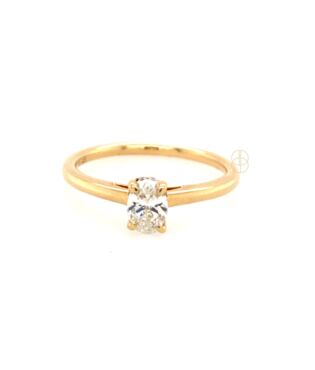18K Ovale Diamant Ring 0.40ct