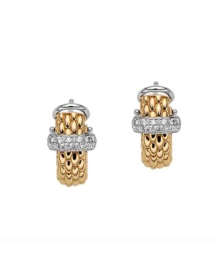 Vendome Oorsieraden bicolor diamant Vendome Oorsieraden bicolor diamant