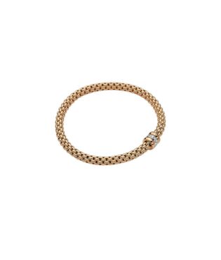 Solo flex'it geelgouden armband met briljant Solo flex'it geelgouden armband met briljant