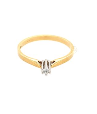 14K Solitair Ring 0.05ct 