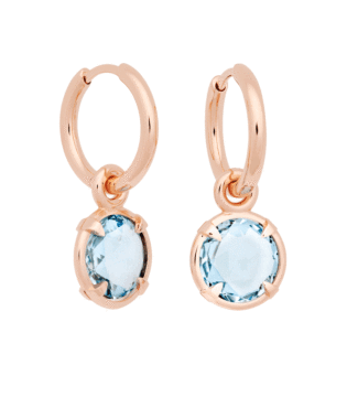 Mira Mira Aanhangers Roségoud met Blauwe Topaas