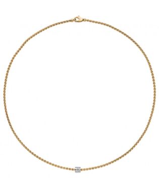 Aria geelgouden collier met briljant Aria geelgouden collier met briljant