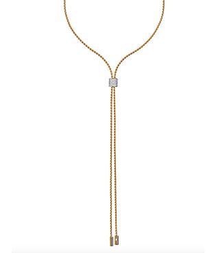 Aria geelgouden slider collier met Briljant Pavé Aria geelgouden slider collier met Briljant Pavé