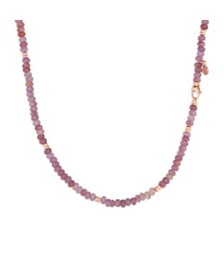 18K Edelsteen Collier met Lepidoliet 18K Edelsteen Collier met Lepidoliet