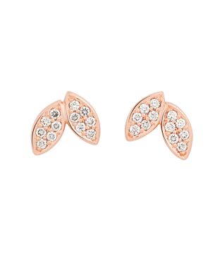 Poppy Oorsieraden Roségoud met Witte Diamant Poppy Oorsieraden Roségoud met Witte Diamant