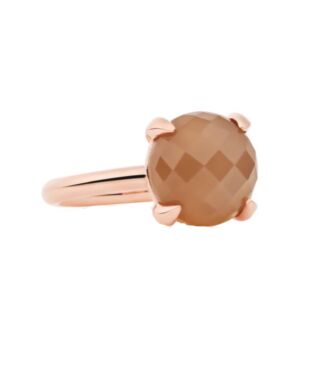 Catch Ring Roségoud met Bruine Maansteen