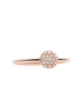 Stardust Ring Roségoud met Witte Diamant 