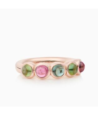 Confetti Ring Roségoud met mix van Toermalijnen Confetti Ring Roségoud met mix van Toermalijnen