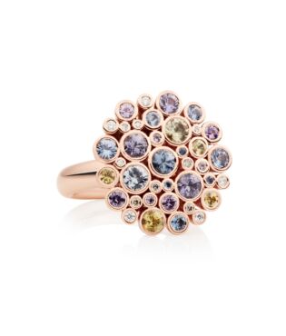 Confetti Ring Roségoud met Saffiermix Confetti Ring Roségoud met Saffiermix