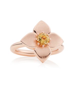 Poppy Ring Roségoud met Citrien Poppy Ring Roségoud met Citrien