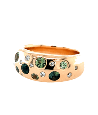 Stax Ring Roségoud met mix van Saffier Stax Ring Roségoud met mix van Saffier