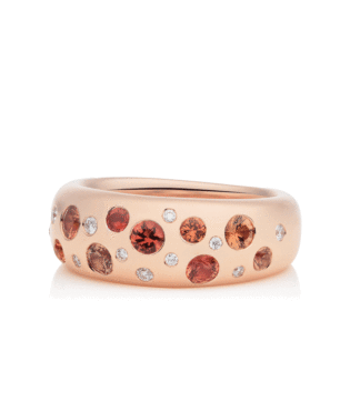 Stax Ring Roségoud met mix van Saffier Stax Ring Roségoud met mix van Saffier