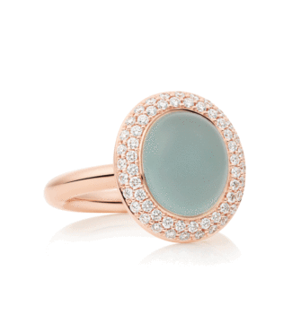 Solar Ring met Aquamarijn